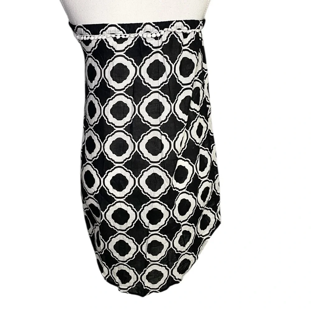 Mud Pie Allison Strapless Cover-Up Black Honeycomb
